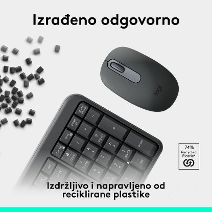 Tipkovnica + miš LOGITECH MK250 Compact Bluetooth Combo, bežična, crna