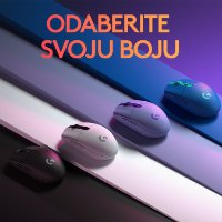 Miš LOGITECH Gaming G305 Lightspeed, bežični, optički, 12000dpi, crni, USB