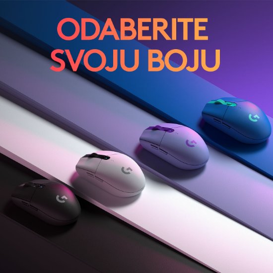 Miš LOGITECH Gaming G305 Lightspeed, bežični, optički, 12000dpi, crni, USB