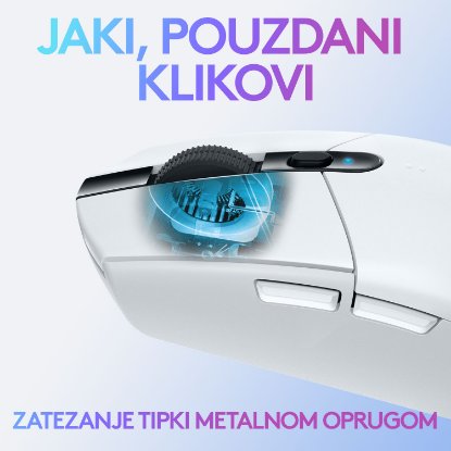 Miš LOGITECH Gaming G305 Lightspeed, bežični, optički, 12000dpi, bijeli, USB