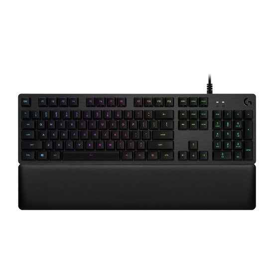 Tipkovnica LOGITECH Gaming G513 Carbon, RGB, mehanička, GX Brown Tactile, US layout, crna