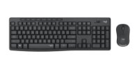 Tipkovnica + miš LOGITECH MK295 Silent Wireless Combo, bežična, crna, USB