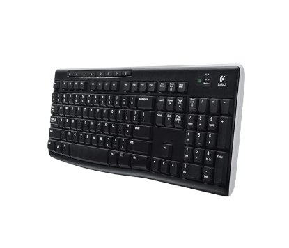 Tipkovnica LOGITECH K270, bežična, crna, Unifying receiver USB