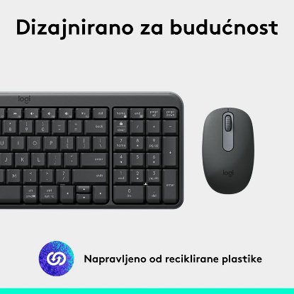 Tipkovnica + miš LOGITECH MK250 Compact Bluetooth Combo, bežična, crna
