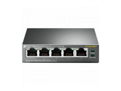 Switch TP-LINK TL-SG1005P, 5×10/100/1000M RJ45 ports, 4×PoE ports, metalno kućište