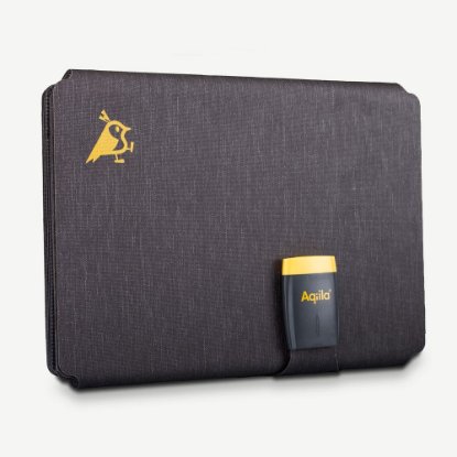 Mobilni USB punjač AQIILA Sunbird P56, 45W, USB-C, solarni, sivi