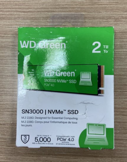 OPEN BOX - SSD 2TB WESTERN DIGITAL Green SN3000, WDS200T4G0E, M.2 NVMe, 5000/4200 MB/s