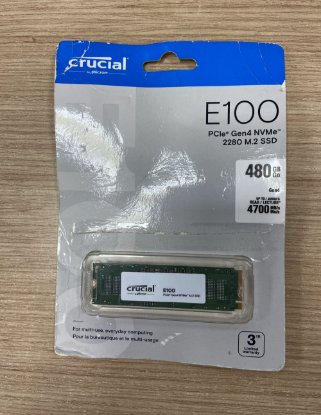 OPEN BOX - SSD 480GB CRUCIAL E100, PCIe Gen 4 NVMe M.2, 2280, 4500/2500 MB/s