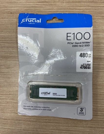 OPEN BOX - SSD 480GB CRUCIAL E100, PCIe Gen 4 NVMe M.2, 2280, 4500/2500 MB/s