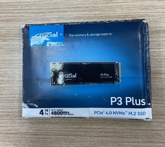 OPEN BOX - SSD 4TB CRUCIAL P3 Plus, PCIe Gen 4 NVMe M.2, 2280, 4800/4100 MB/s