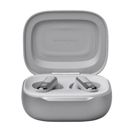 Slušalice JBL Live Flex 3, bežične, Bluetooth, ANC, in-ear, srebrne