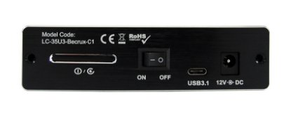 Eksterno kućište LC POWER, LC-35U3-Becrux-C1, 3.5" SATA, USB-C, crno