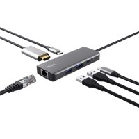 Docking station TRUST Dalyx, 6 u 1, USB-C na 2x USB 3.1, 2xUSB-C, HDMI, LAN