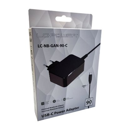 Punjač za laptop LC POWER LC-NB-GAN-90-C, USB-C, 90W, univerzalni