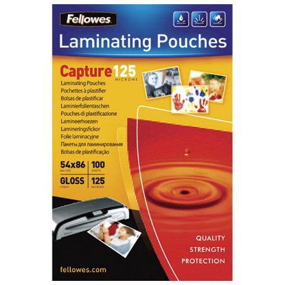 Folija za plastificiranje FELLOWES 5306302, 125 mikrona, 54x86mm, sjajna, 100 komada
