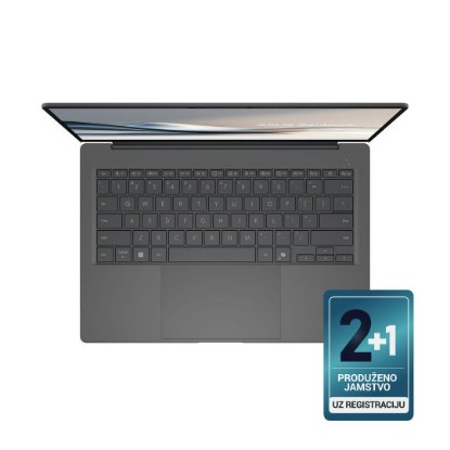 Laptop ASUS Zenbook 14 UX3407RA-QD026X / Snapdragon Elite X1E 78 100, 32GB, 1TB SSD, Qualcomm Adreno, 14" WUXGA OLED, Windows 11 Pro, sivi