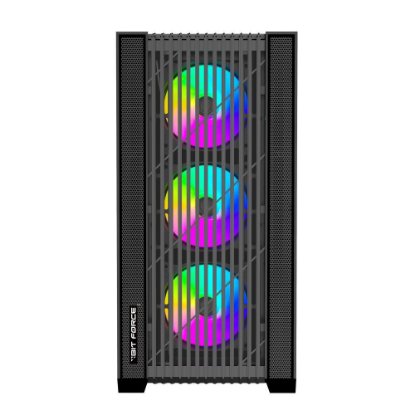 Kućište BIT FORCE Hercules ARGB-C-TM4, MIDI, E-ATX, window, crno, bez napajanja