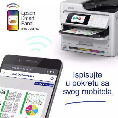 Multifunkcijski printer EPSON WorkForce Pro WF-C5890DWF, print/scan/copy/fax, 4800 dpi, USB, G-LAN, WiFi