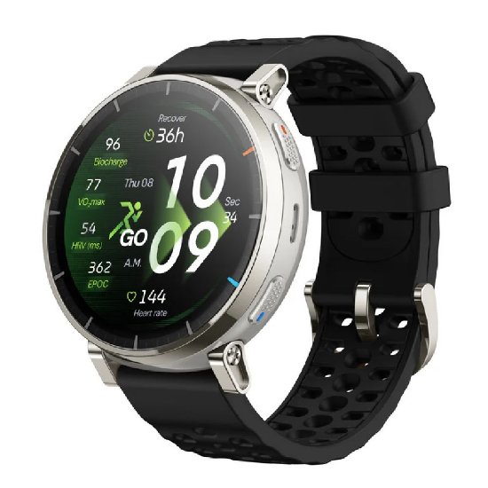 Pametni sat AMAZFIT Active 3 Premium, 1.32" Amoled, pametne obavijesti, sivi