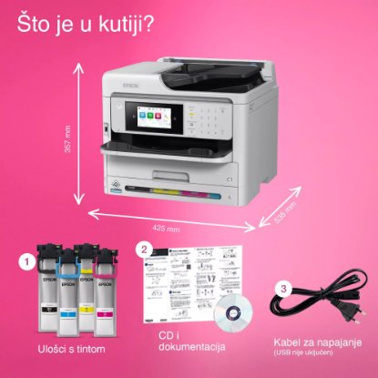 Multifunkcijski printer EPSON WorkForce Pro WF-C5890DWF, print/scan/copy/fax, 4800 dpi, USB, G-LAN, WiFi