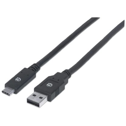 Kabel MANHATTAN,, USB-A (M) na USB-C (M), USB 3.2, crni, 2m