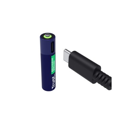 Baterije TRUST AAA, punjive, 500 mAh, USB-C, 2 komada