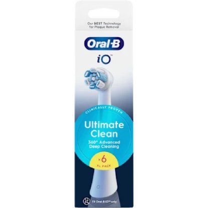 Zamjenske glave četkice za zube ORAL-B iO Ultimate Clean, 6 kom, bijele