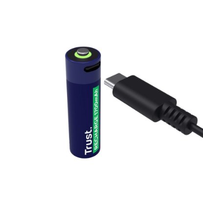 Baterije TRUST AA, punjive, 1700 mAh, USB-C, 4 komada
