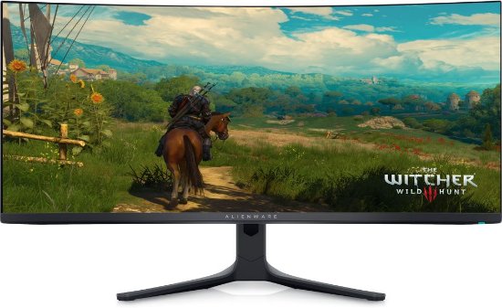 IZLOŽBENI - Gaming monitor 34" DELL AW3423DWF, UWQHD, OLED, 165Hz, 1ms, 1000cd/m2, FreeSync, zakrivljeni, crni