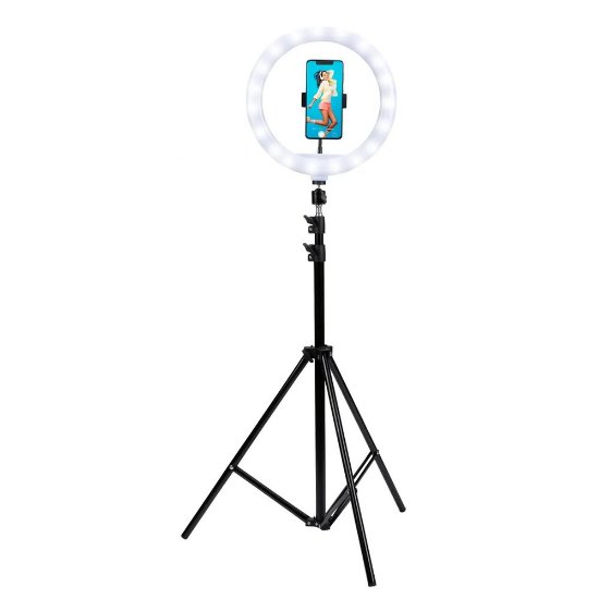 Stativ GRUNDIG LED Ring Light XXL, sa svjetlosnim prstenom, 120 LED dioda, do 195cm, crni