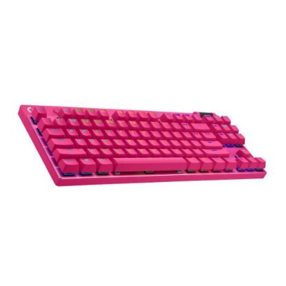 Tipkovnica LOGITECH G Pro X TKL LIGHTSPEED, mehanička, tactile, bežična, RGB, roza