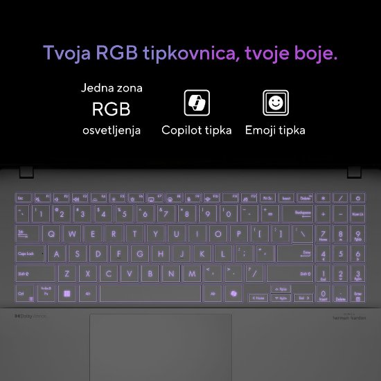 Laptop ASUS VivoBook S 15 OLED S5507QA-MA056W / Snapdragon X Elite X1E 78 100, 32GB, 1TB SSD, Qualcomm Adreno, 15.6" 2880x1620 120Hz OLED, Windows 11 Home, srebrni