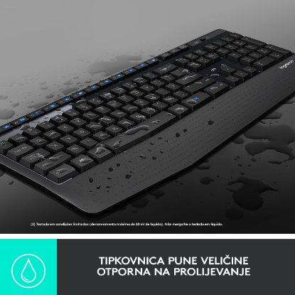 Tipkovnica + miš LOGITECH MK345 Wireless Combo, bežična, crna