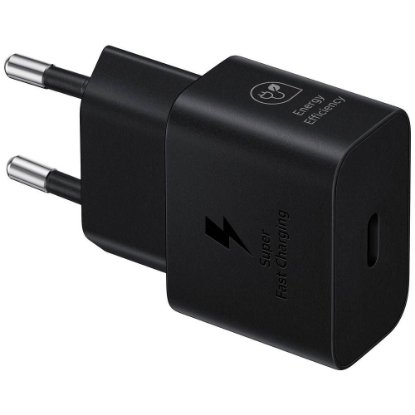 Kućni punjač SAMSUNG T2510, 25W, USB-C, bez kabela, crni
