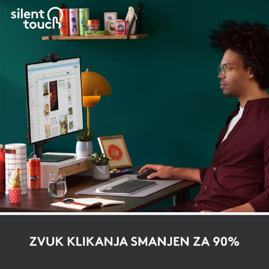 Miš LOGITECH M650 L, bežični, optički, 4000dpi, USB, BT, crni