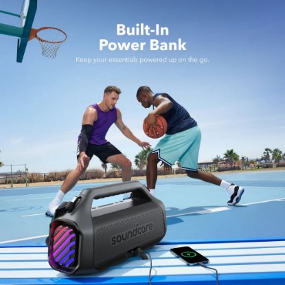 Zvučnik ANKER SoundCore Boom 2 Plus, BT, 140W, vodootporan, powerbank, crni