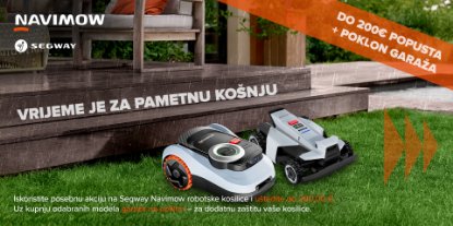 Prikažite detalje za Robotske kosilice na akciji: uštedite do 200 € i primite garažu na dar