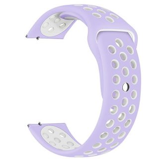 Zamjenski remen BELINE Sport Silicone 22mm, bijelo-ljubičasti
