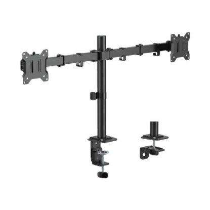 Stalak za monitor SBOX LCD-352/2-3, stolni, do 32", za 2 monitora, crni