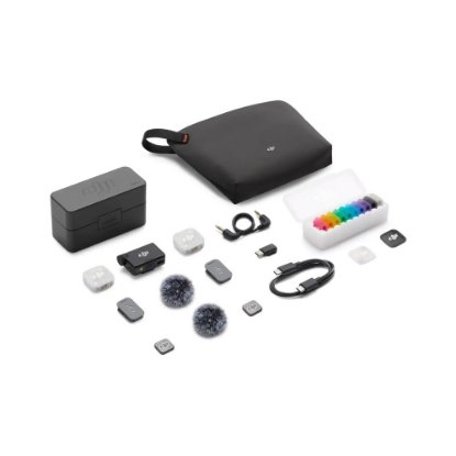 Mikrofon DJI Mic Mini 2, 2 odašiljača, 1 prijemnik, kutija za punjenje, crni