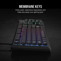 Tipkovnica CORSAIR K55 Core RGB, US Layout, USB, crna