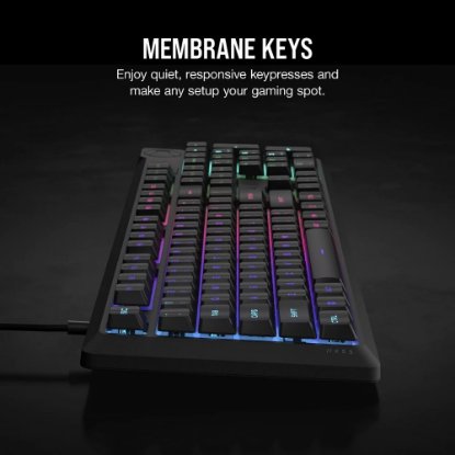 Tipkovnica CORSAIR K55 Core RGB, US Layout, USB, crna