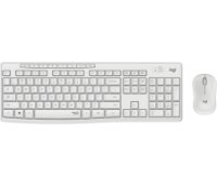 Tipkovnica + miš LOGITECH MK295 Silent Wireless Combo, bežična, bijela, USB