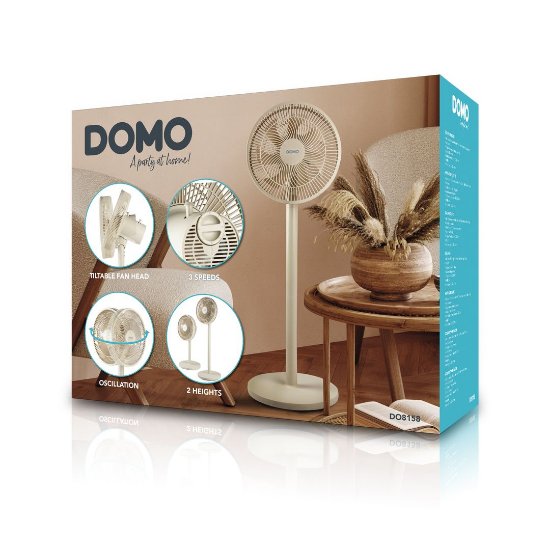 Ventilator DOMO DO8158, samostojeći, 31 cm, bijeli