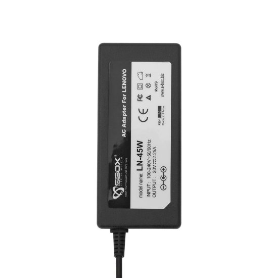 Punjač za laptop SBOX LN-45W, za Lenovo, 45W, crni