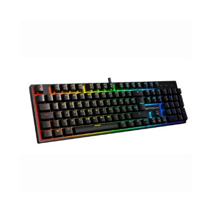 Tipkovnica EPOCH Rhea, RGB, mehanička, crveni switch, UK/HR layout, crna, USB