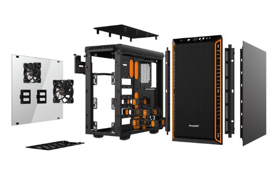 Kućište BE QUIET Pure Base 600, ATX, prozor, crno-narančasto, bez napajanja
