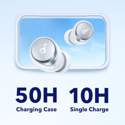 Slušalice ANKER SoundCore Space A40, in-ear, bežične, Bluetooth, bijele