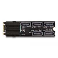 Adapter DELOCK M.2 2280 Key B+M muški do 5 x SATA s hladnjakom