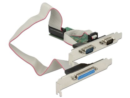 Kontroler PCI, DELOCK, 2x serijski port (RS-232 DB9 - M), paralelni port (DB25 - Ž)